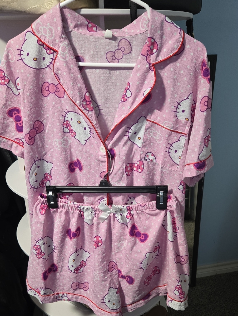 Sanrio Hello Kitty Pink Short Sleeve Pajama Set